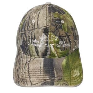 The Game Realtree Camo Baseball Cap Brown Green Scales of Justice Bass Hat OSFM
